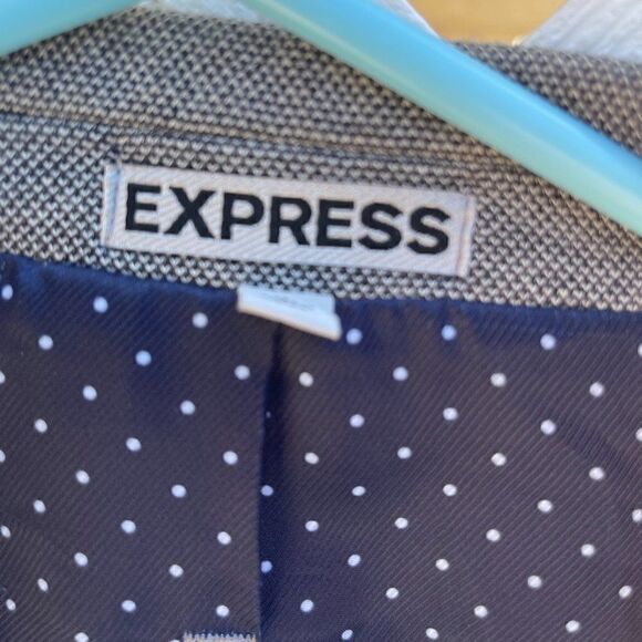 Express: Man's Blazer -Gray/Black  - Picture 6 of 11